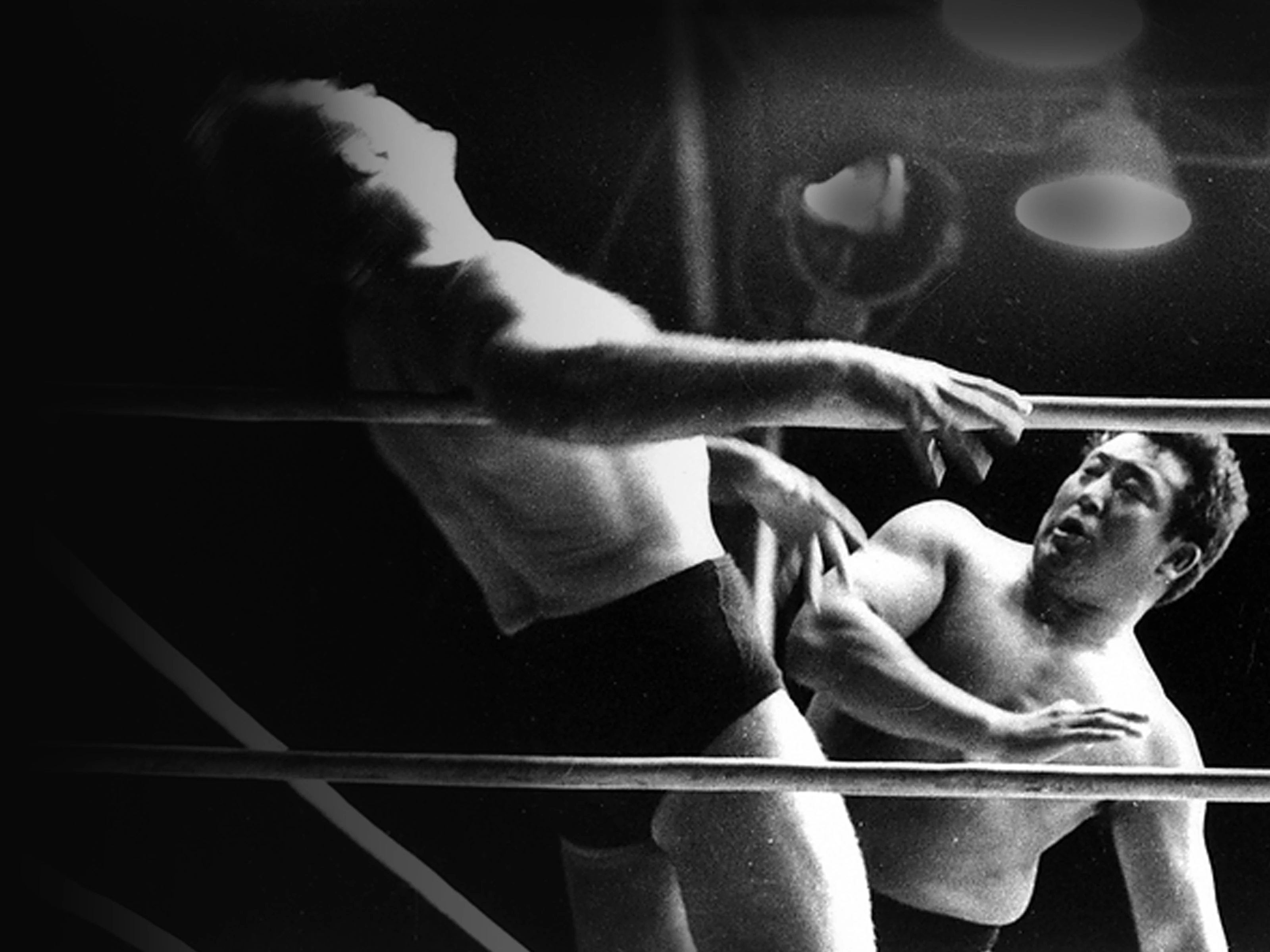Japanese wrestling crowd and ring