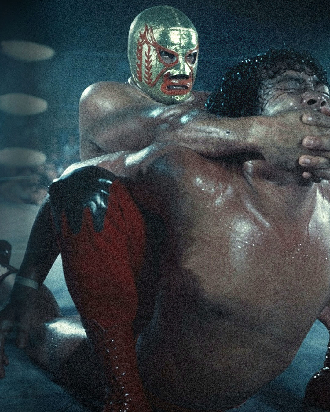 Puroresu Project Mil Mascaras carousel submission hold photograph